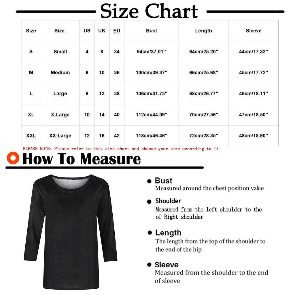 plus Size Womens Casual 3/4 Sleeve T-Shirts Soft Comft Crew Neck Tunic Tops Solid Color Basic Shirts Summer Slim Fit Workout Blouses